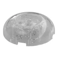 Brick Round 4 x 4 Dome Top with Round 2 x 2 Recessed, 4 Studs, Trans-Clear