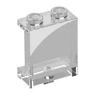Panel 1 x 2 x 2 with White Corner Left Print, Trans-Clear