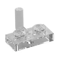 Plate Special 1 x 2 with Bar Up [Horizontal Arm 5mm], Trans-Clear