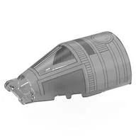 Windscreen 7 x 4 x 2 Round with Handle with Dark/Light Bluish Grey Cockpit Print, Trans-Clear