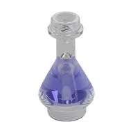 Equipment Bottle / Erlenmeyer Flask with Trans-Purple Fluid Pattern, Trans-Clear