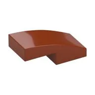 Brick Curved 2 x 1 No Studs [1/2 Bow], Dark Orange