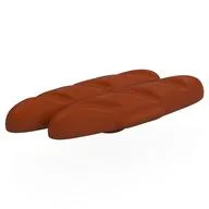 Duplo Food French Bread Loaves with Short Side Extensions, Dark Orange