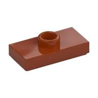 Plate Special 1 x 2 with 1 Stud with Groove and Inside Stud Holder (Jumper), Dark Orange
