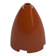 Cone 3 x 3 x 3 (Elliptic Paraboloid) with Internal Axle Hole, Dark Orange