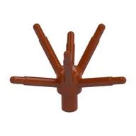 Plant, Flower Stem with Bar and 6 Stems, Dark Orange