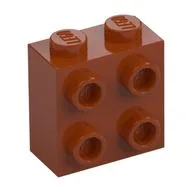 Brick Special 1 x 2 x 1 2/3 with 4 Studs on 1 Side, Dark Orange
