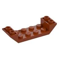Brick Sloped Inverted 45° 6 x 2 Double with 2 x 4 Recessed, Dark Orange