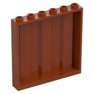 Panel 1 x 6 x 5 [Vertical Corrugated], Dark Orange