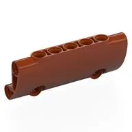 Technic Panel Curved 7 x 3 with 2 Pin Holes through Panel Surface, Dark Orange