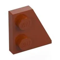 Wedge Plate 2 x 2 Right, Dark Orange