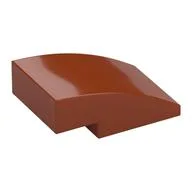 Brick Curved 3 x 2 No Studs, Dark Orange