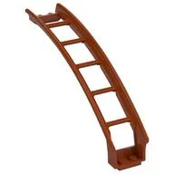 Vehicle Track, Roller Coaster Ramp Large Upper Part, 6 Bricks Elevation, Dark Orange