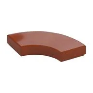 Tile 2 x 2 Curved, Macaroni, Dark Orange