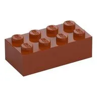 Brick 2 x 4, Dark Orange