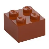 Brick 2 x 2, Dark Orange