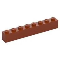 Brick 1 x 8, Dark Orange