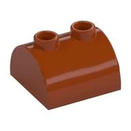 Brick Curved 2 x 2, Two Top Studs, Dark Orange