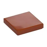 Tile 2 x 2 with Groove, Dark Orange