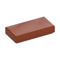 Tile 1 x 2 with Groove, Dark Orange