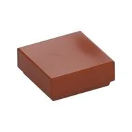 Tile 1 x 1 with Groove, Dark Orange