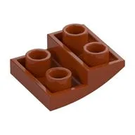 Brick Curved Inverted 2 x 2 x 2/3, Dark Orange