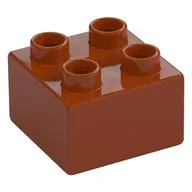 Duplo Brick 2 x 2, Dark Orange