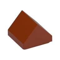 Brick Sloped Double 45° 1 x 1, Dark Orange