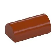 Brick Curved 1 x 2 x 2/3 Double Curved Top, No Studs, Dark Orange