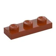 Plate 1 x 3, Dark Orange