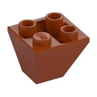Brick Sloped Inverted 45° 2 x 2 Double Convex, Dark Orange