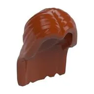 Hair Long Parted in Center, Dark Orange