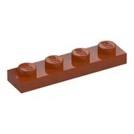 Plate 1 x 4, Dark Orange