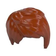 Hair Short Tousled with Side Part, Dark Orange