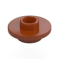 Equipment Cup / Teacup Saucer with Recessed Stud on Top [Plain], Dark Orange