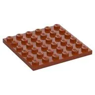 Plate 6 x 6, Dark Orange