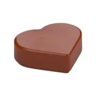 Tile 1 x 1 Heart, Dark Orange