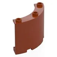 Panel 4 x 4 x 3 Quarter Cylinder, Dark Orange