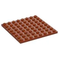 Plate 8 x 8, Dark Orange