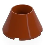 Cone 4 x 4 x 2 Hollow No Studs, Dark Orange