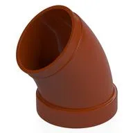Tube, Slide Curved 45deg, Dark Orange