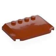 Brick Wedged, Curved Triple 4 x 6 x 2/3 with 4 Studs, Dark Orange