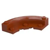 Brick Round Corner 5 x 5 Macaroni with 1/3 Inner Side, Dark Orange