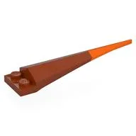Plate Special 1 x 2 with Angular Extension and Flexible Orange Tip, Dark Orange