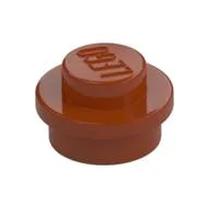 Plate Round 1 x 1 with Solid Stud, Dark Orange