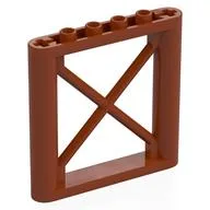 Support 1 x 6 x 5 Girder Rectangular, Dark Orange