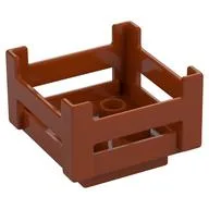 Duplo Container Wooden-Style Crate, Dark Orange