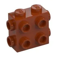 Brick Special 1 x 2 x 1 2/3 with 8 Studs on 3 Sides, Dark Orange