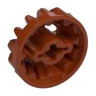 Technic Gear 14 Tooth Bevel with Axle Hole, Dark Orange