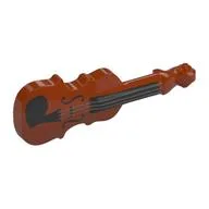 Musical Instrument Violin, Dark Orange